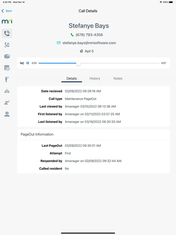 MRI Callmax iPad  Screenshots