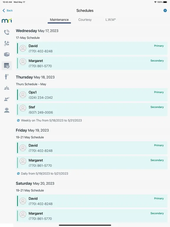 MRI Callmax iPad  Screenshots