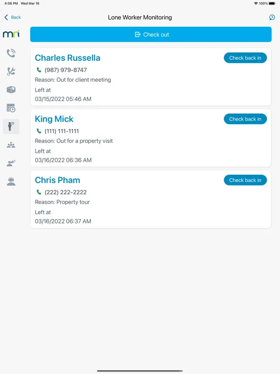 MRI Callmax iPad  Screenshots