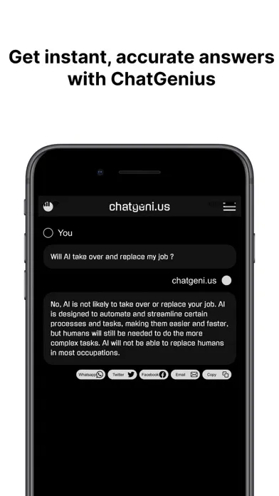 Tangkapan skrin Chat Genius