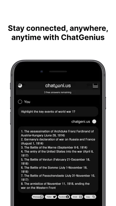 Tangkapan skrin Chat Genius