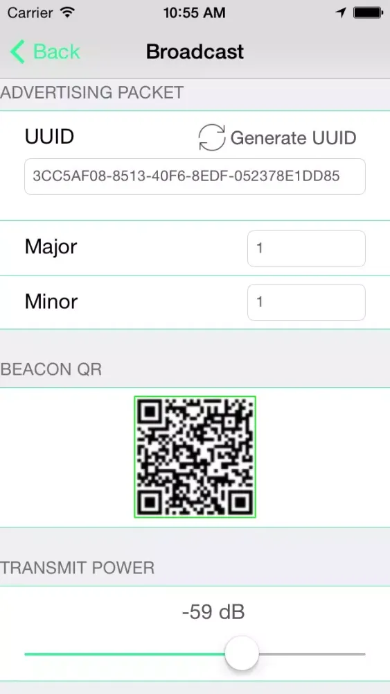 Zrzuty ekranu Beacon Manager