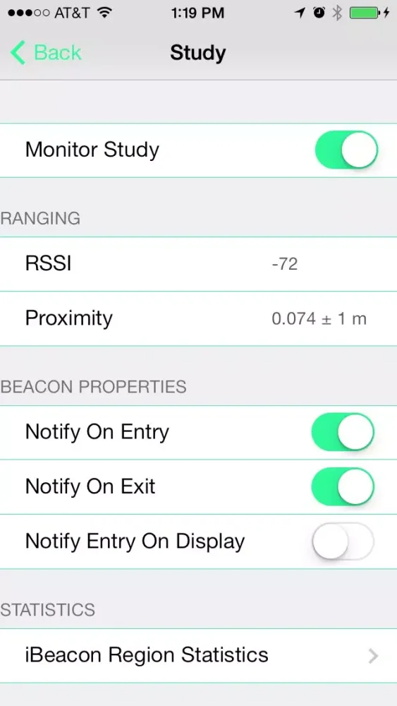 Zrzuty ekranu Beacon Manager