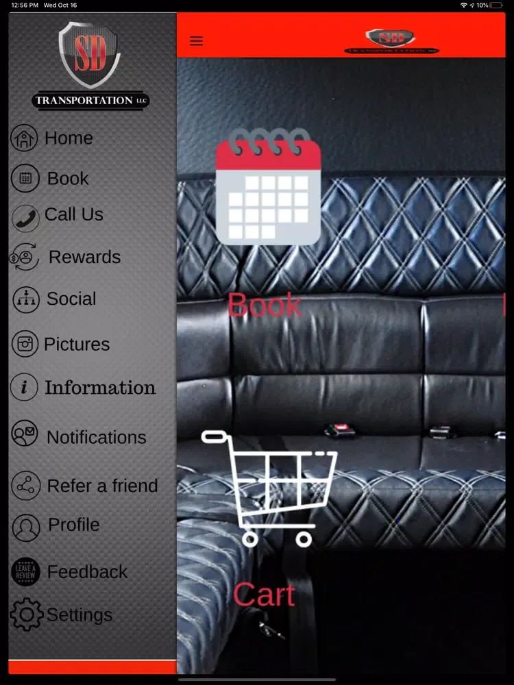 Tangkapan layar SD Transportation LLC iPad 
