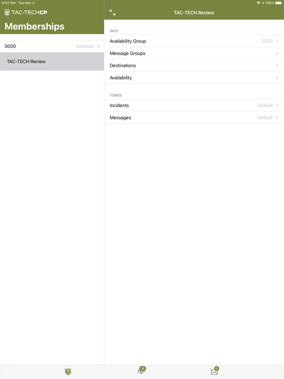 TAC-TECH CP iPad  Screenshots