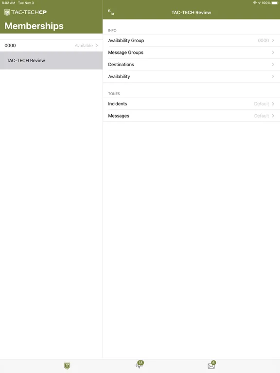 Tangkapan skrin TAC-TECH CP iPad 