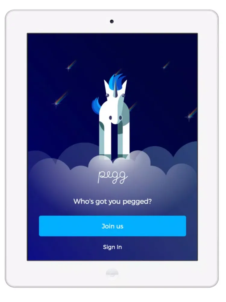 Tangkapan layar Pegg - Spark Conversation! iPad 