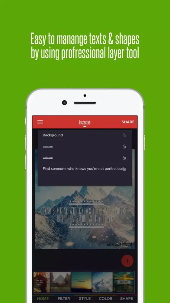 Tangkapan skrin InstextUsPro - Colorful Text for Instagram