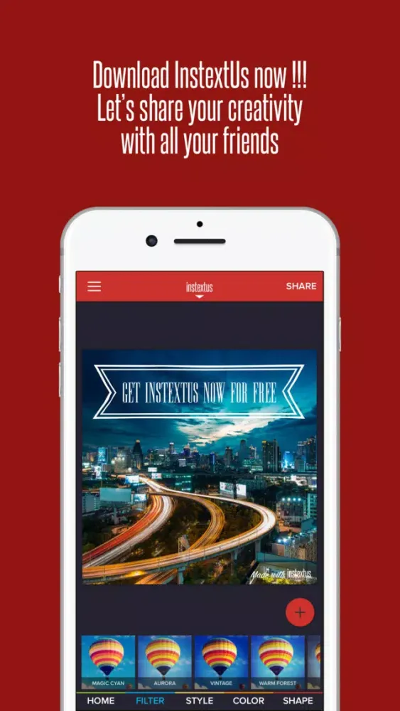 Tangkapan skrin InstextUsPro - Colorful Text for Instagram