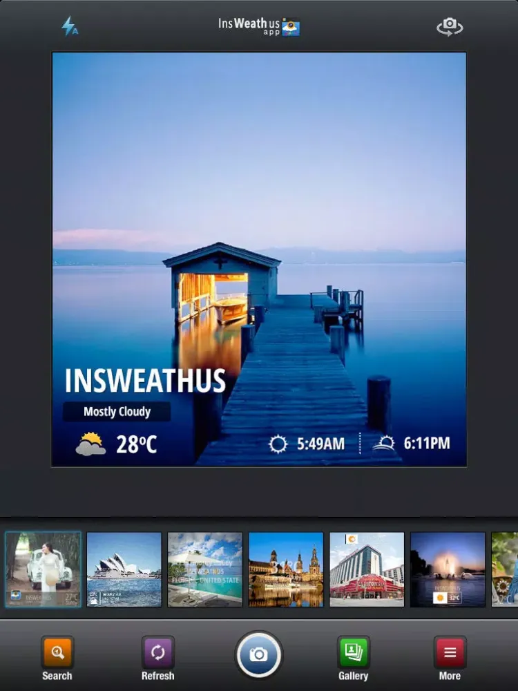 Capturas de tela do InsweathUs - Instagram weather sharing iPad 