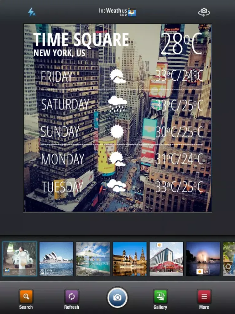 Capturas de tela do InsweathUs - Instagram weather sharing iPad 
