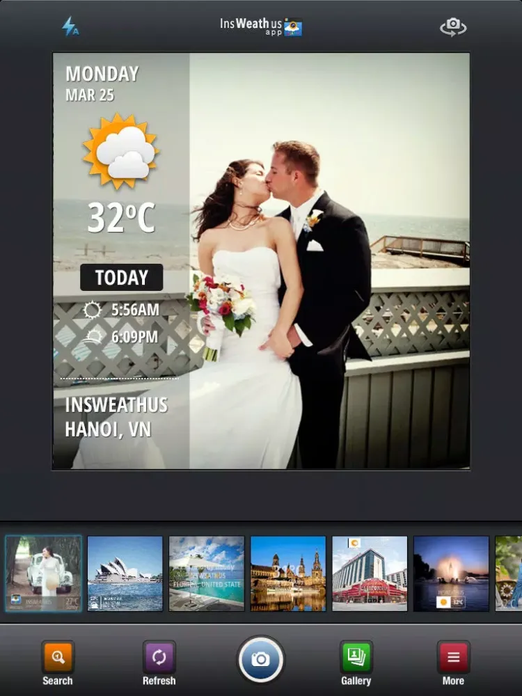 Capturas de tela do InsweathUs - Instagram weather sharing iPad 