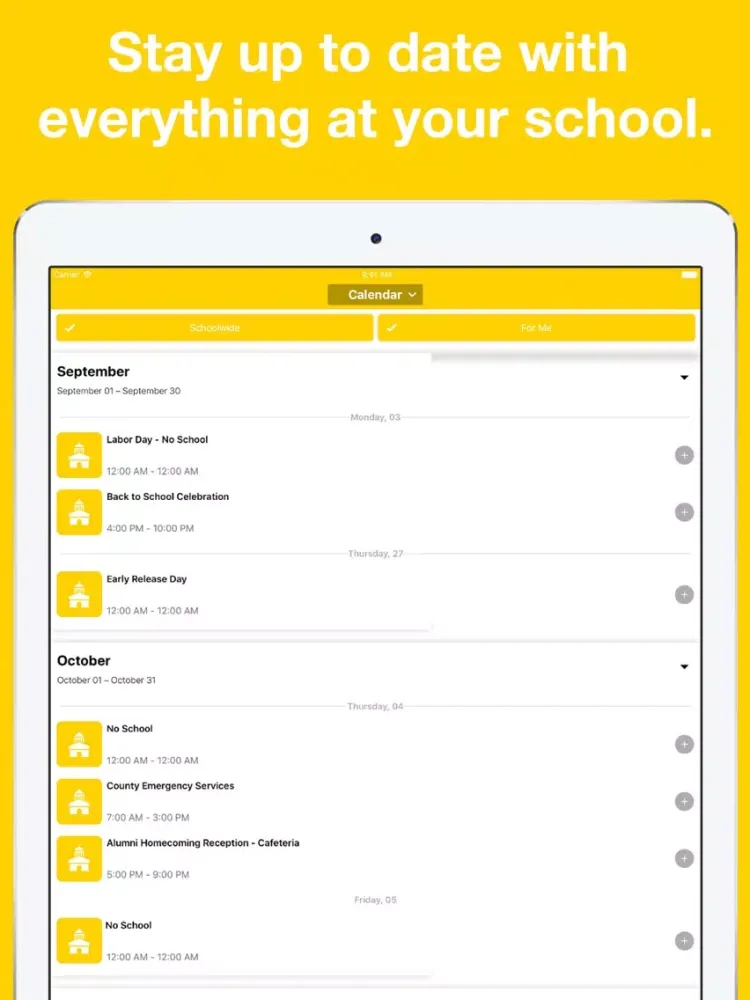 Ảnh chụp màn hình của Woodford County Middle School iPad 