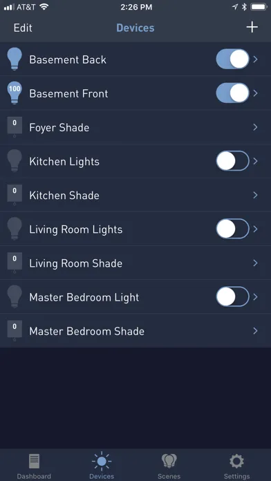 Captures d'écran de Legrand Lighting Control
