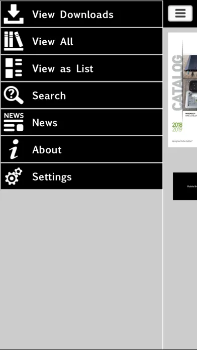 Capturas de pantalla de Wiremold Literature App