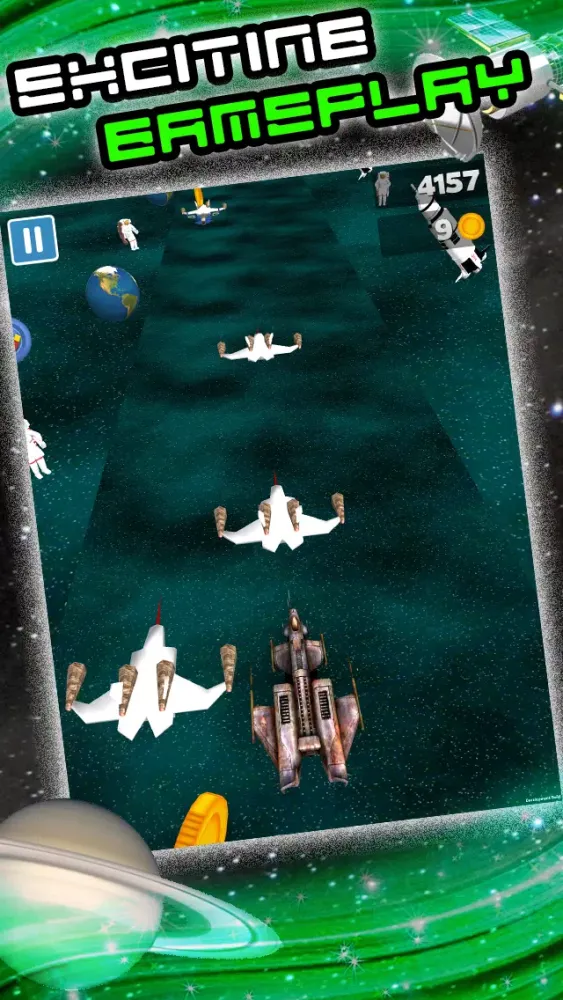 Capturas de tela do 3D Space Craft Racing Shooting Game for Cool boys and teens by Top War Games FREE