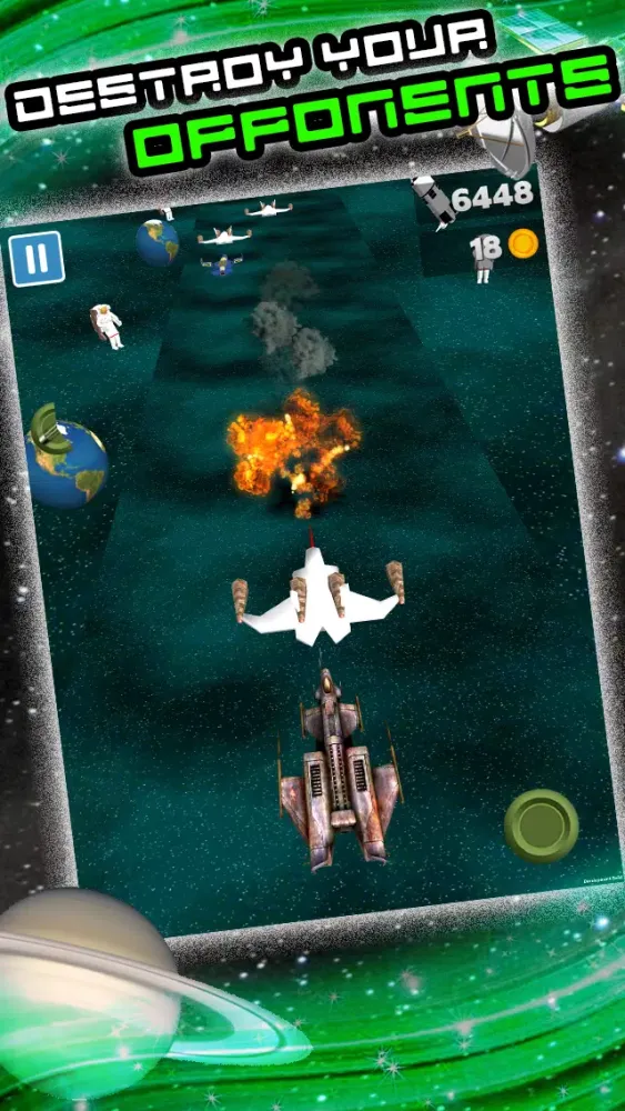 Capturas de tela do 3D Space Craft Racing Shooting Game for Cool boys and teens by Top War Games FREE