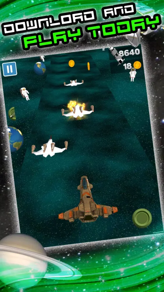 Capturas de tela do 3D Space Craft Racing Shooting Game for Cool boys and teens by Top War Games FREE