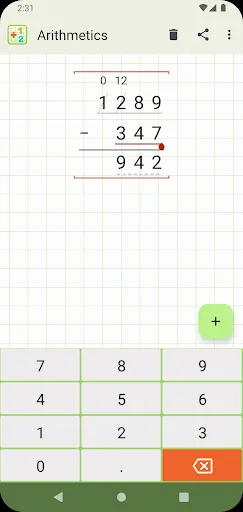 Ảnh chụp màn hình của Mathlab Arithmetics