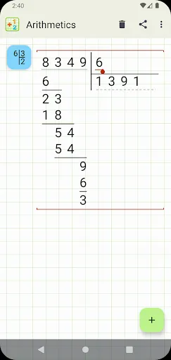 Ảnh chụp màn hình của Mathlab Arithmetics