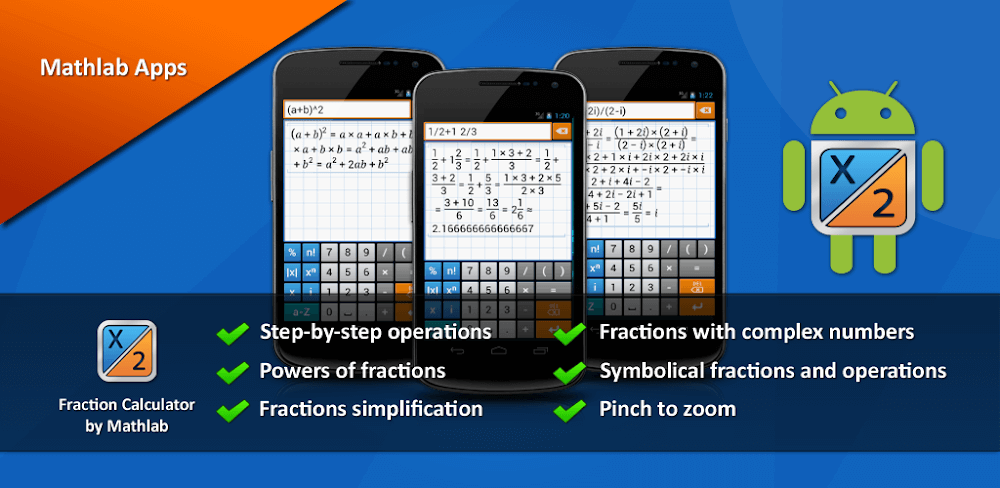 Fraction Calculator by Mathlab