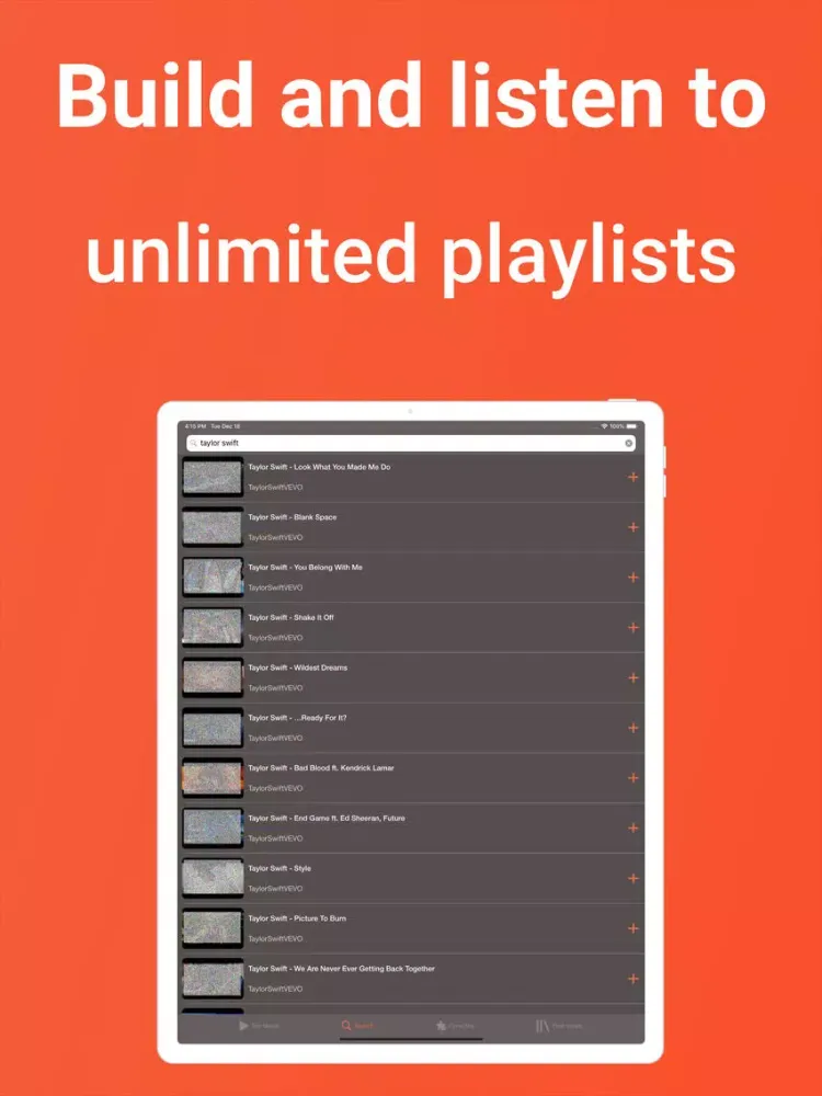 Tangkapan skrin Snaptube - Unlimited Music iPad 