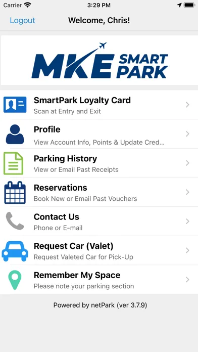 MKE SmartPark سکرین شاٹس