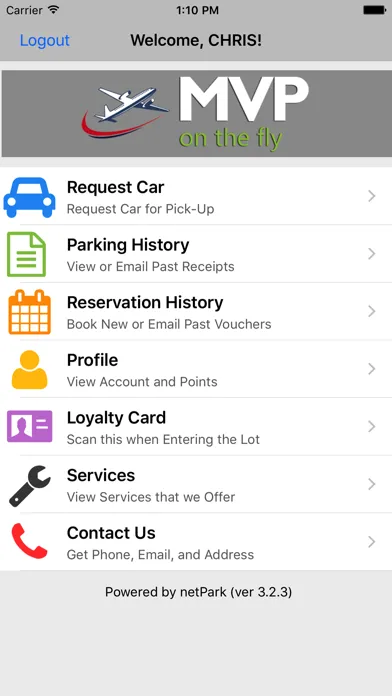 ภาพหน้าจอของ MVP Parking