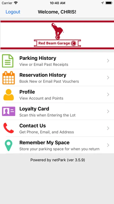 Screenshot di Red Beam Garage