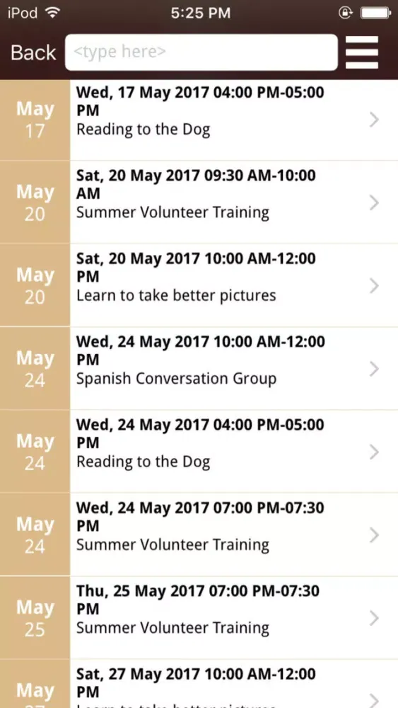 Zrzuty ekranu Moorestown Library Mobile
