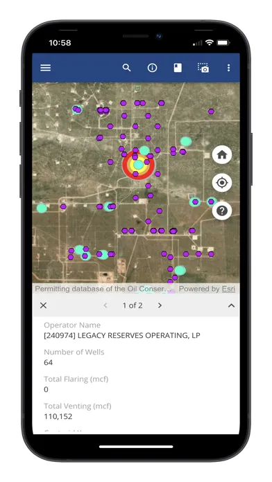Captures d'écran de New Mexico Methane Map