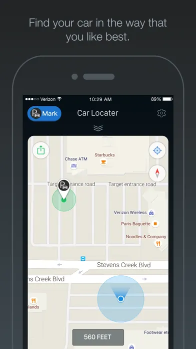 ภาพหน้าจอของ Car Locator - GPS Auto Locator, Vehicle Parking Location Finder, Reminder