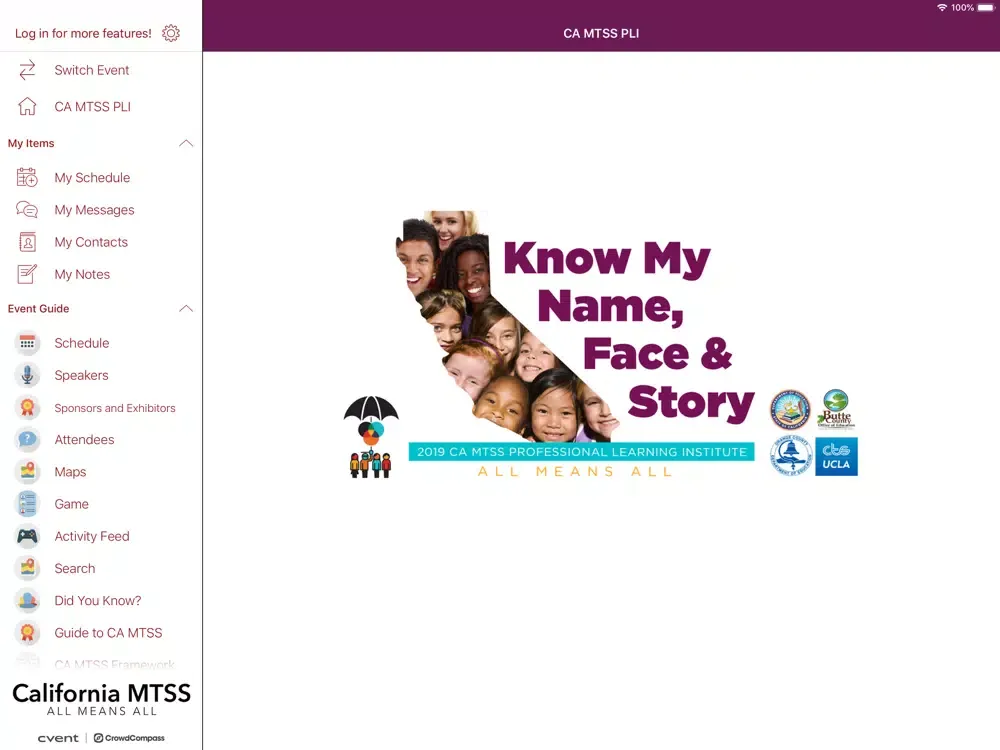 Ảnh chụp màn hình của 2019 CA MTSS PLI iPad 
