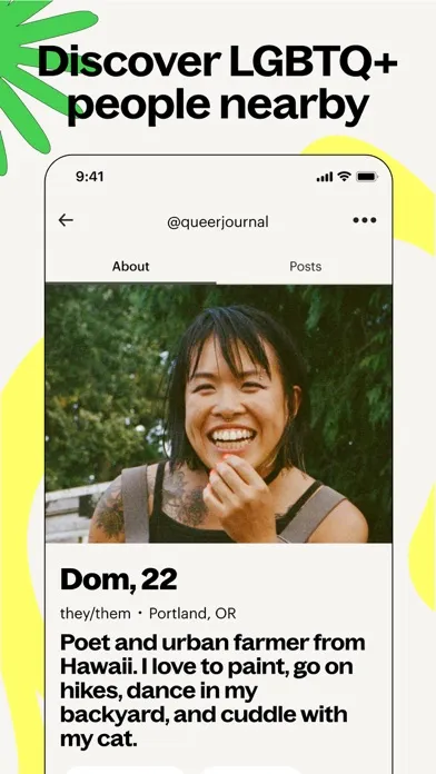 Tangkapan skrin Lex: Queer & LGBTQ+ Friends