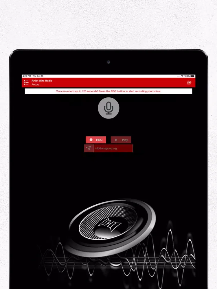 Captures d'écran de Artist Wire Radio iPad 