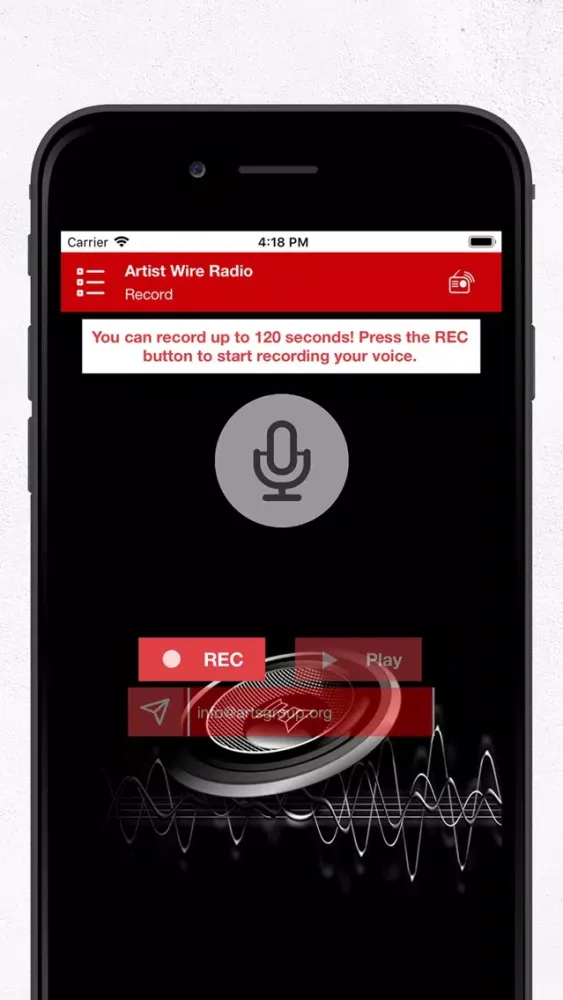 Captures d'écran de Artist Wire Radio