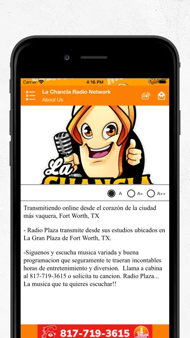Captures d'écran de La Chancla Radio Network
