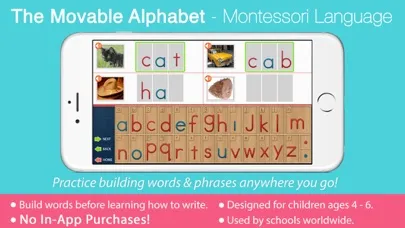 Zrzuty ekranu Montessori Movable Alphabet
