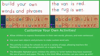 Zrzuty ekranu Montessori Movable Alphabet