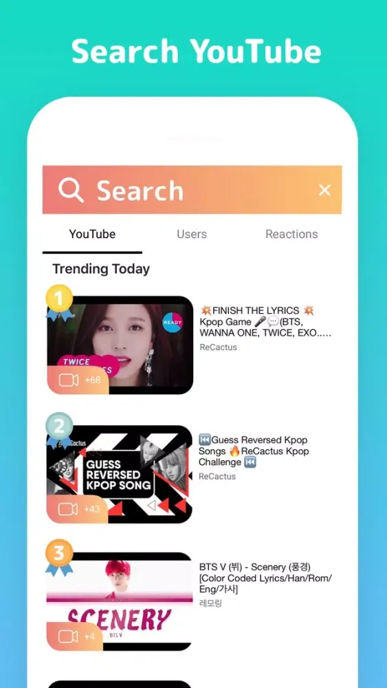 Capturas de pantalla de ReCactus - React to Videos