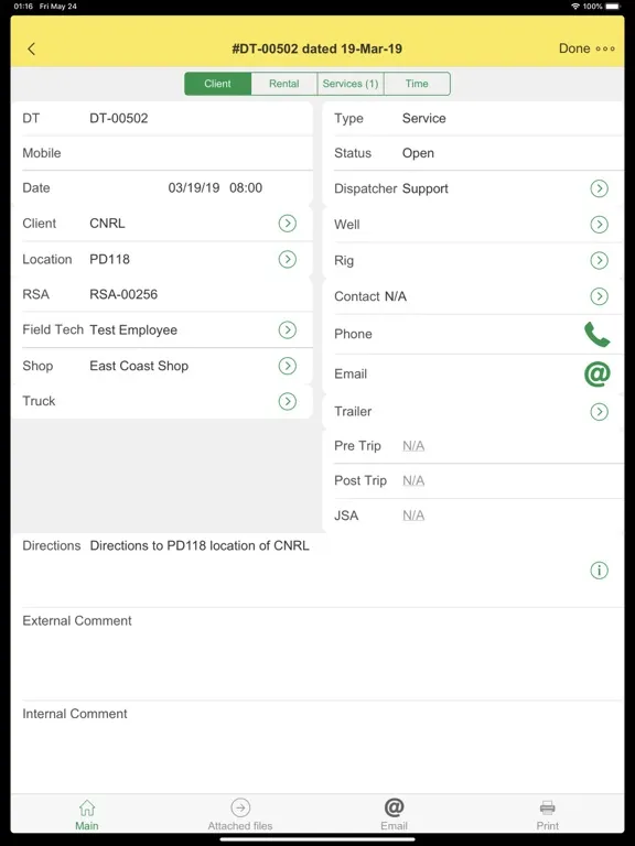 Captures d'écran de Field Ticket 8.0 iPad 