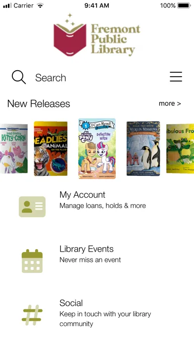 Ảnh chụp màn hình của Fremont Public Library Mobile