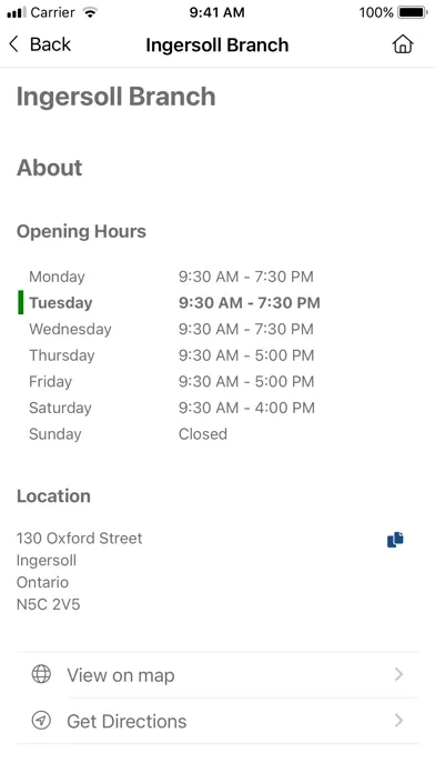 Oxford County Library Mobile Screenshots