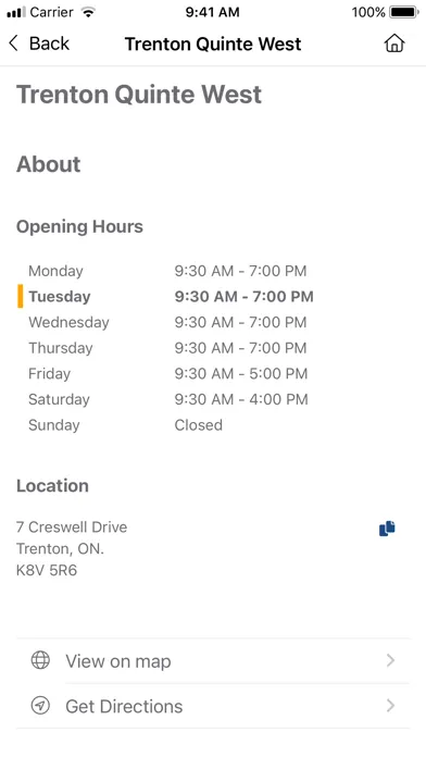 Ảnh chụp màn hình của Quinte West Library On the Go