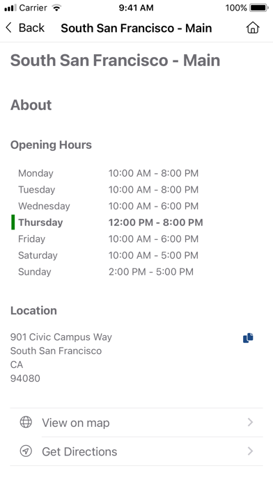 Peninsula Library System Screenshots
