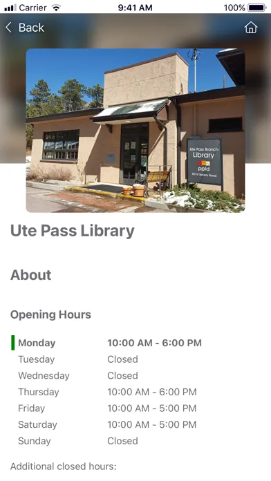 Pikes Peak Library Screenshots