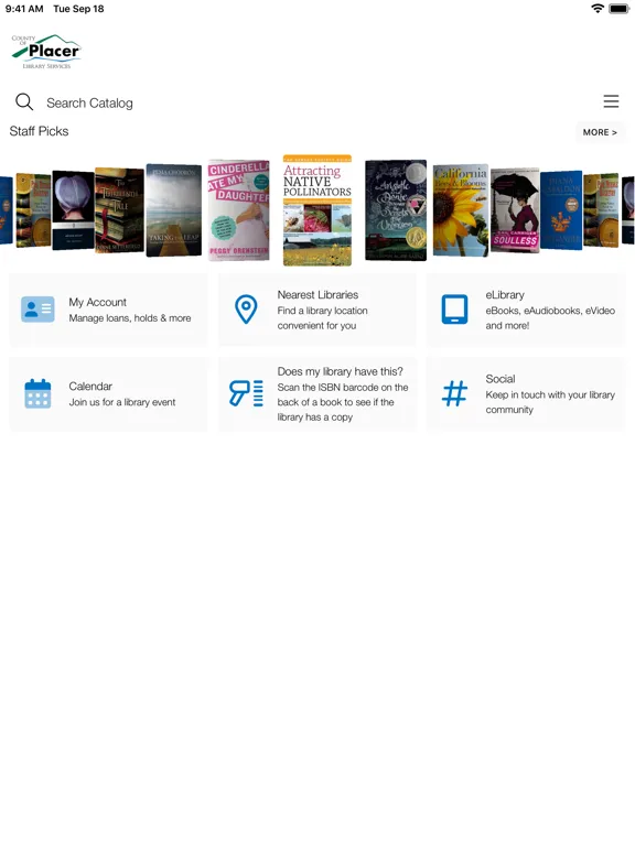 Zrzuty ekranu Placer County Library iPad 
