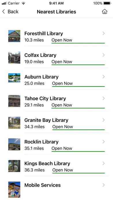 Zrzuty ekranu Placer County Library