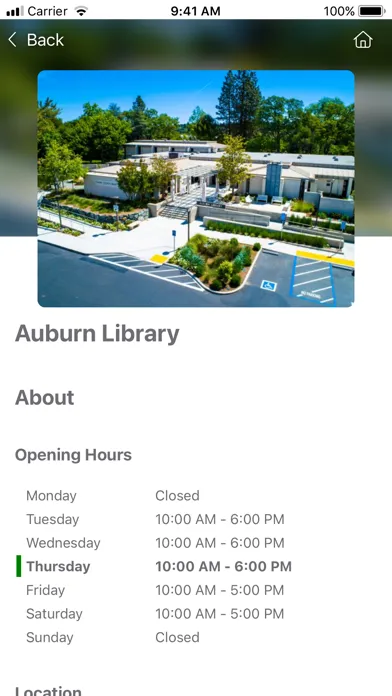 Zrzuty ekranu Placer County Library