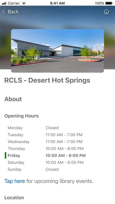 Tangkapan skrin Riverside County Libraries